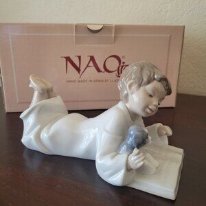 NAO Figurine Boy with Puppy “Repeat After Me” #1285 w/Box